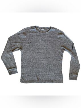 Men’s Old Navy Heather Gray Waffle Knit Crewneck Long Sleeve size XL